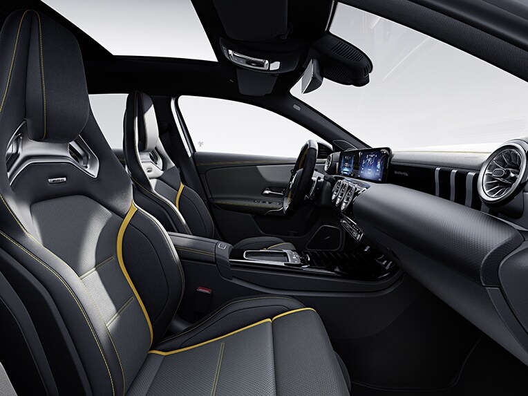 Interieur van de A-Klasse van Mercedes-AMG.