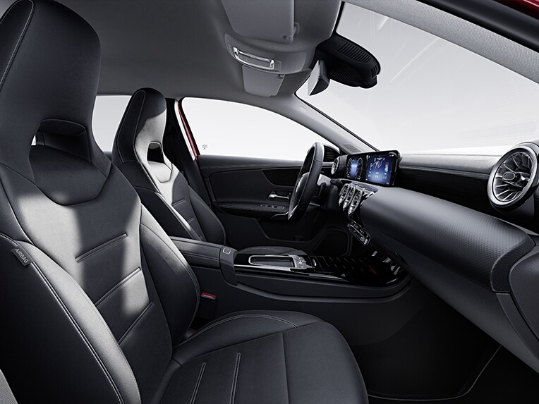 Interieur van de A-Klasse van Mercedes-Benz met uitrustingslijn Progressive.