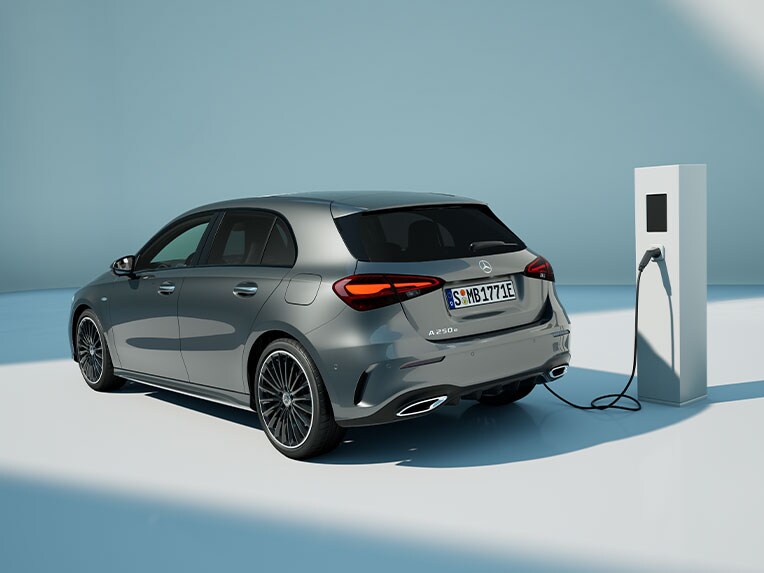 Voorstelling van het opladen van de A-Klasse plug-in-hybride.