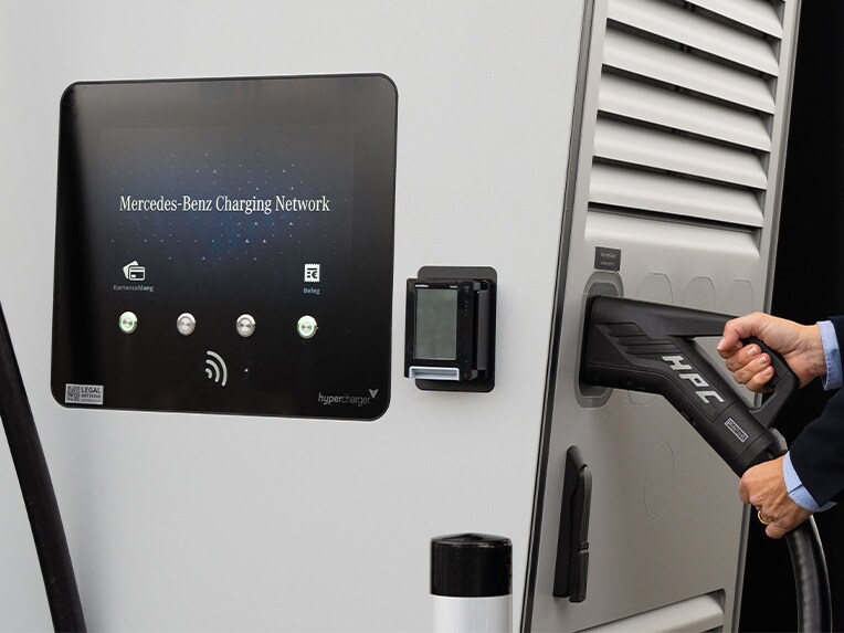 Mercedes-Benz oplaadnetwerk van de A-Klasse Limousine plug-in-hybride.
