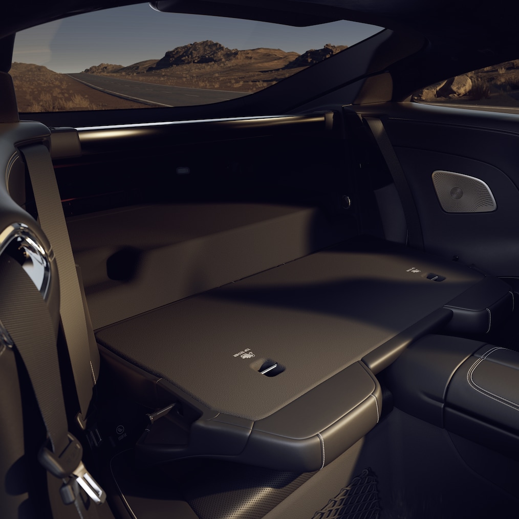 Stoelconfiguraties in het interieur van de GT Coupé.