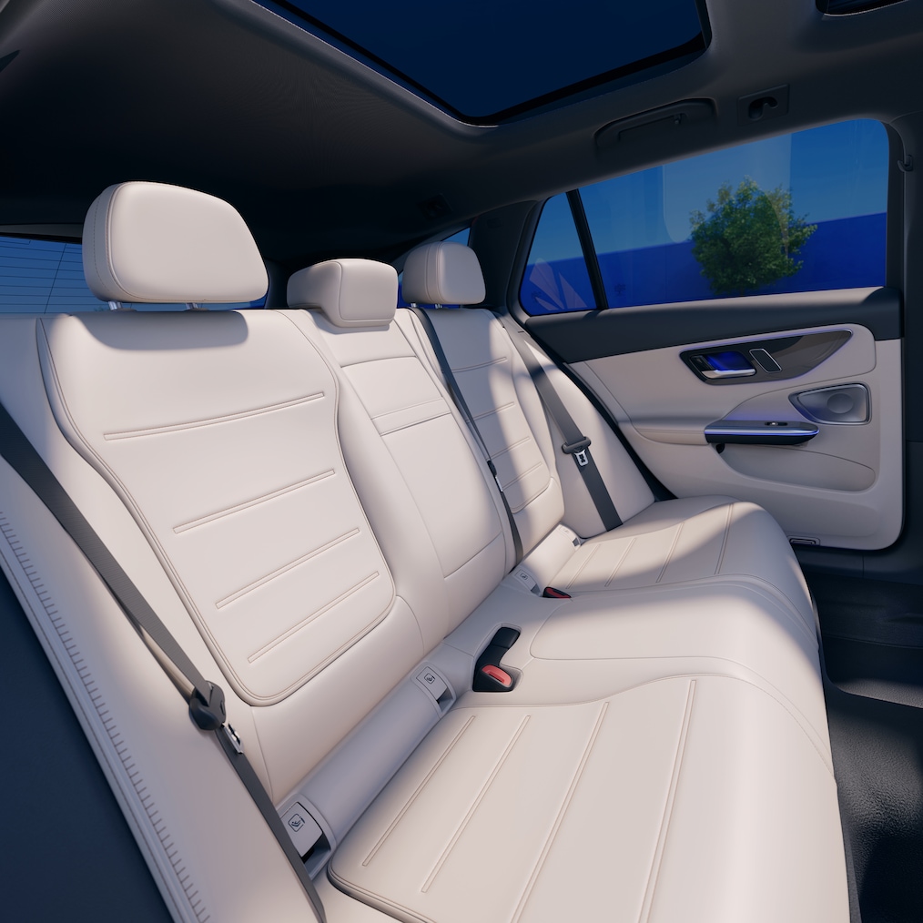 Het ruime interieur van de nieuwe C-Klasse Estate van Mercedes-Benz.