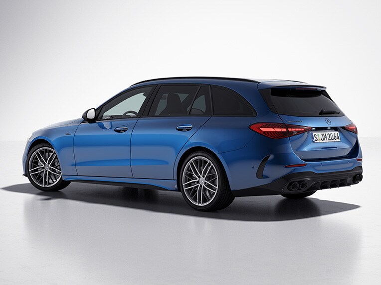 Het AMG-carbonpakket exterieur I en II van de Mercedes-AMG C-Klasse Estate.