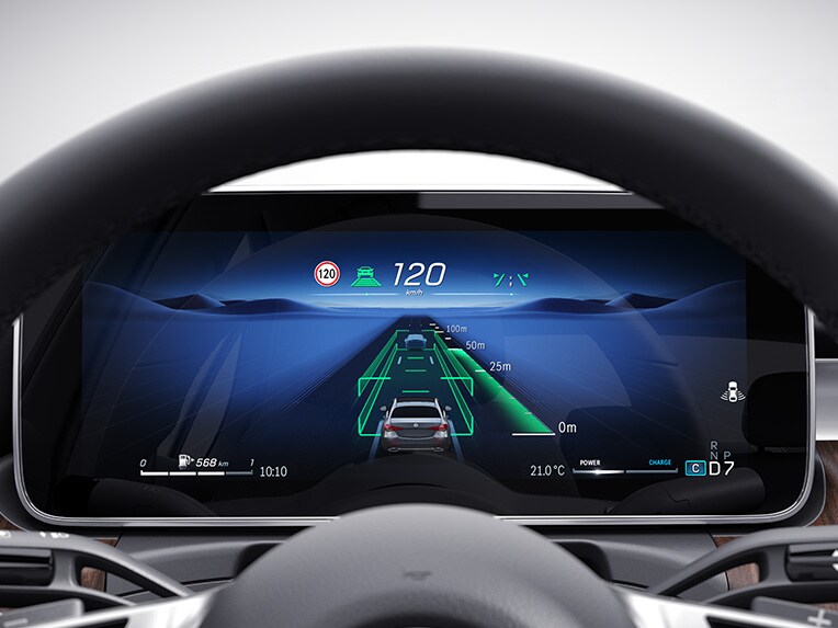 De afstandsassistent DISTRONIC in de Mercedes-Benz C-Klasse Estate.