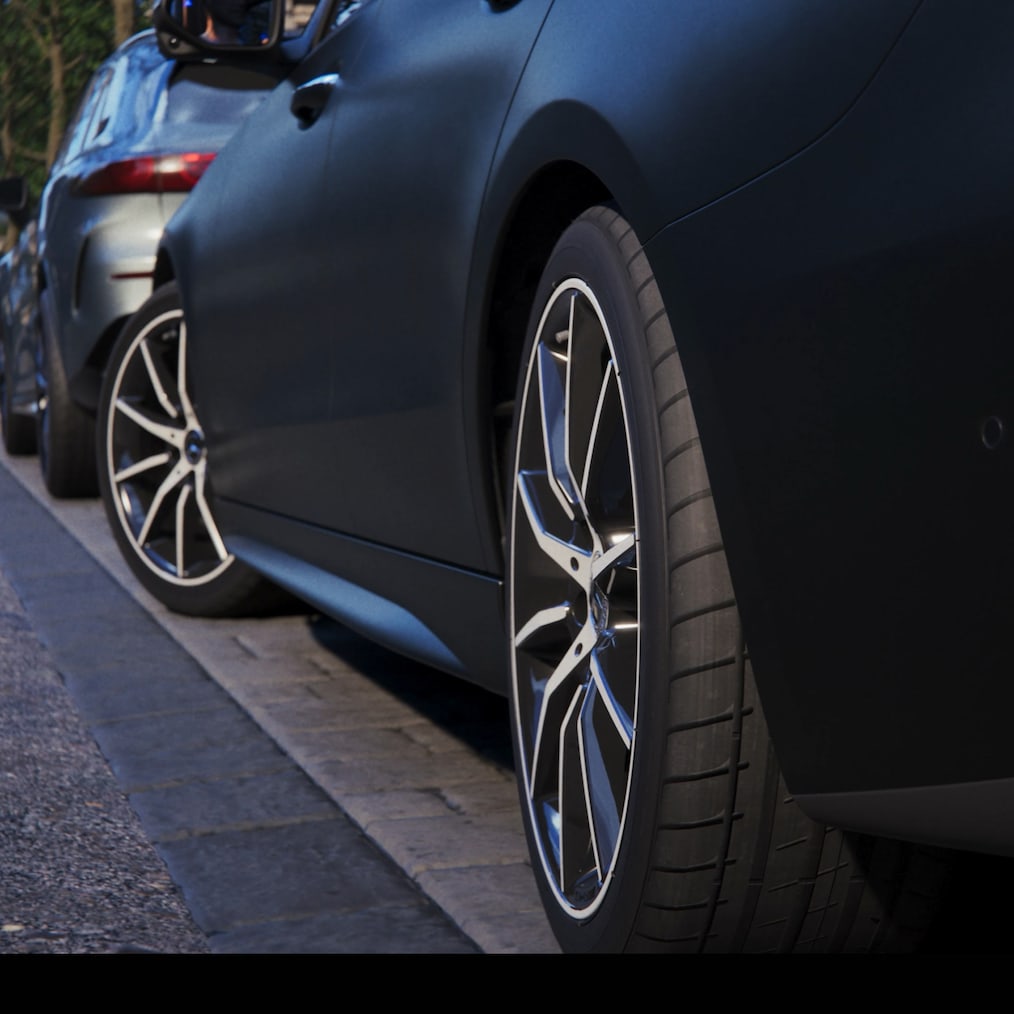 Achterasbesturing van de nieuwe Mercedes-Benz C-Klasse Limousine.