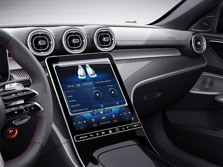 AMG Performance-stoelenpakket high-end van de Mercedes-AMG C-Klasse Limousine.