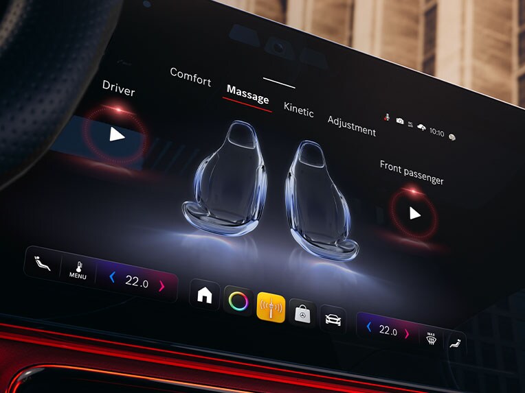 De Digital Extra: massagefunctie vooraan in de volledig nieuwe CLA van Mercedes-Benz.