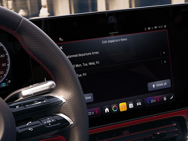 De pre-entry climate control in de nieuwe CLA van Mercedes-Benz.