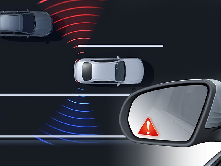 Dodehoekassistent in de Mercedes-Benz CLA Shooting Brake.