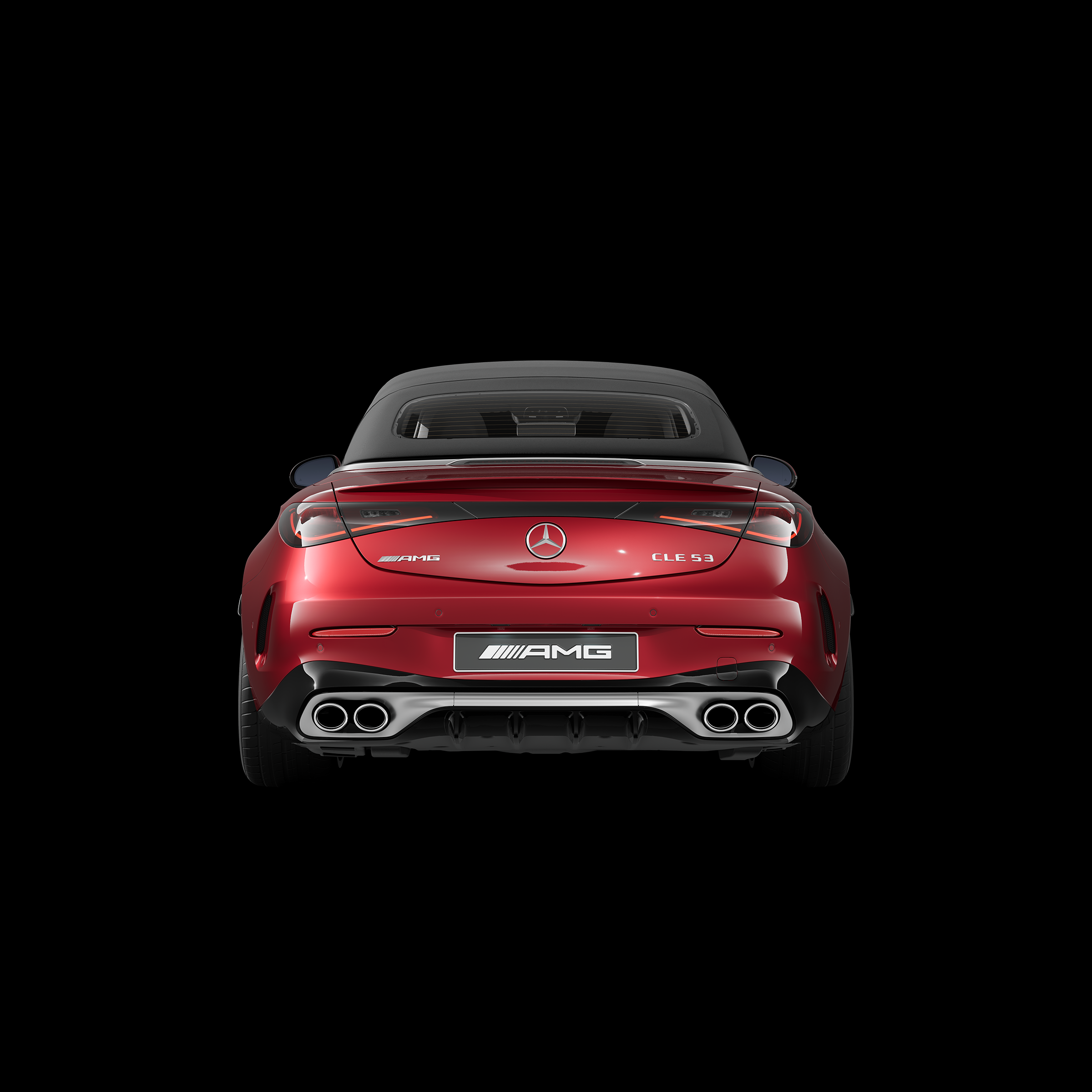 De CLE Cabriolet van Mercedes-AMG met het als optie leverbare AMG-carbonpakket exterieur II.