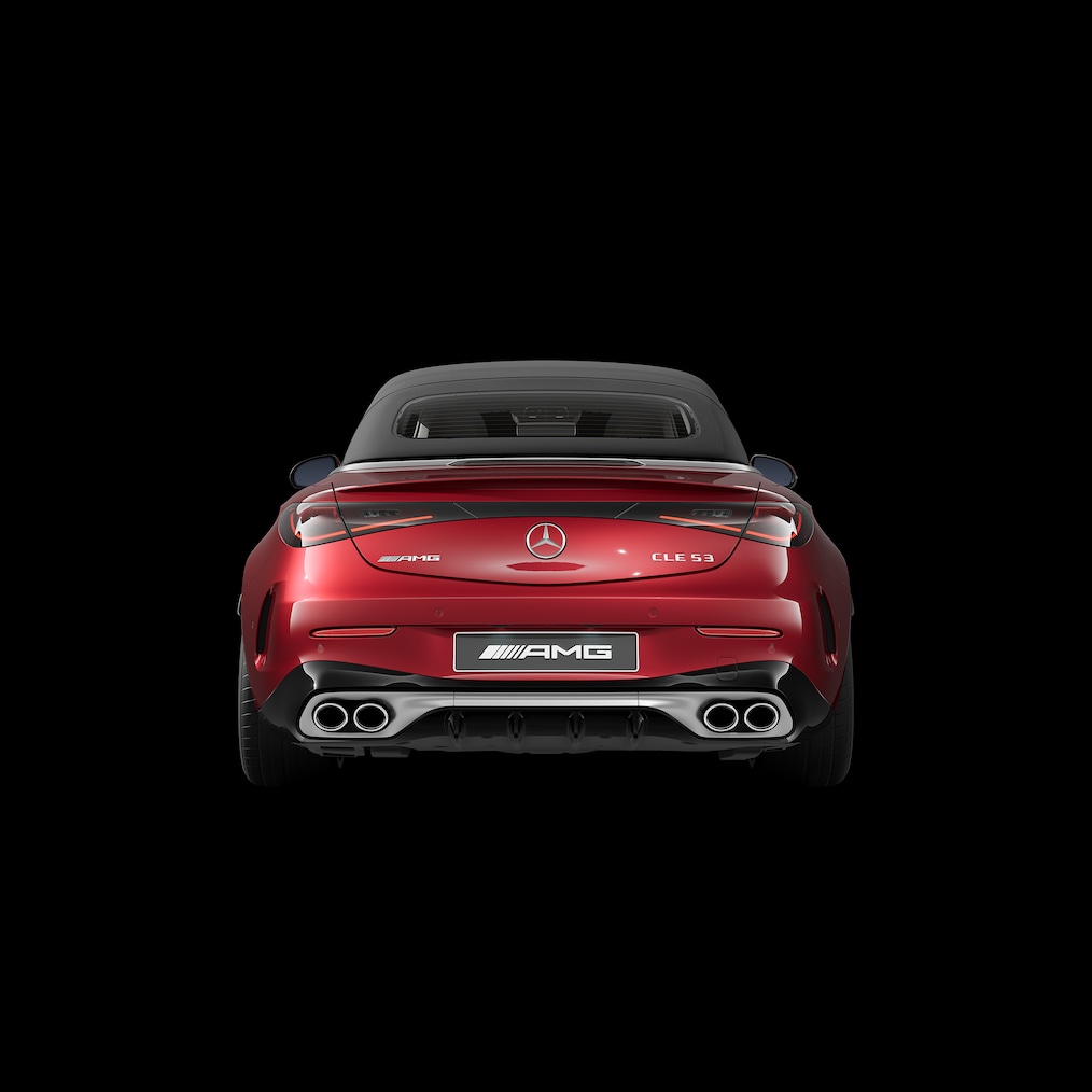De CLE Cabriolet van Mercedes-AMG met het als optie leverbare AMG-carbonpakket exterieur II.