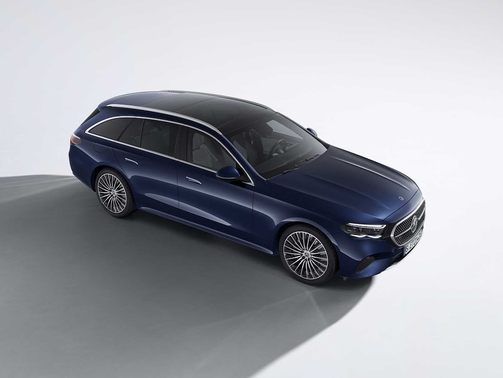Het exterieur van de Mercedes-Benz E-Klasse Estate.