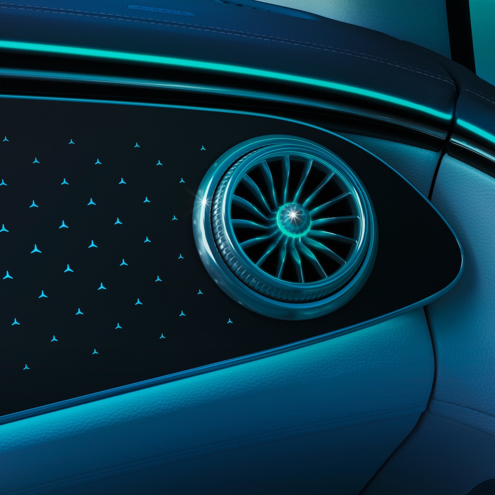 ENERGIZING AIR CONTROL plus met HEPA-filter in de EQE SUV van Mercedes-Benz.