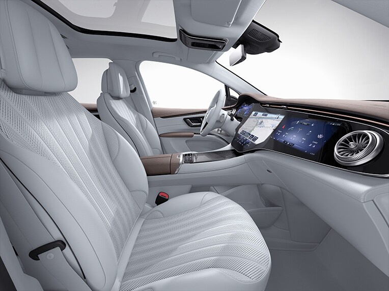 Het interieur van de EQS SUV met Electric Art Line.