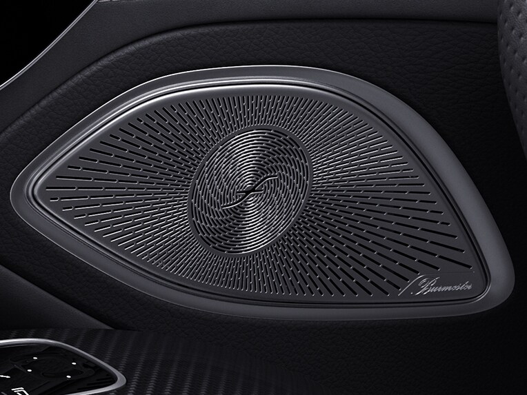 Detailopname van het interieur van de EQS Limousine van Mercedes-Benz.