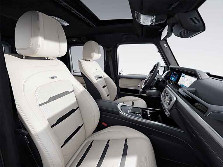 Interieur EXCLUSIVE Line van de Mercedes-AMG G-Klasse.