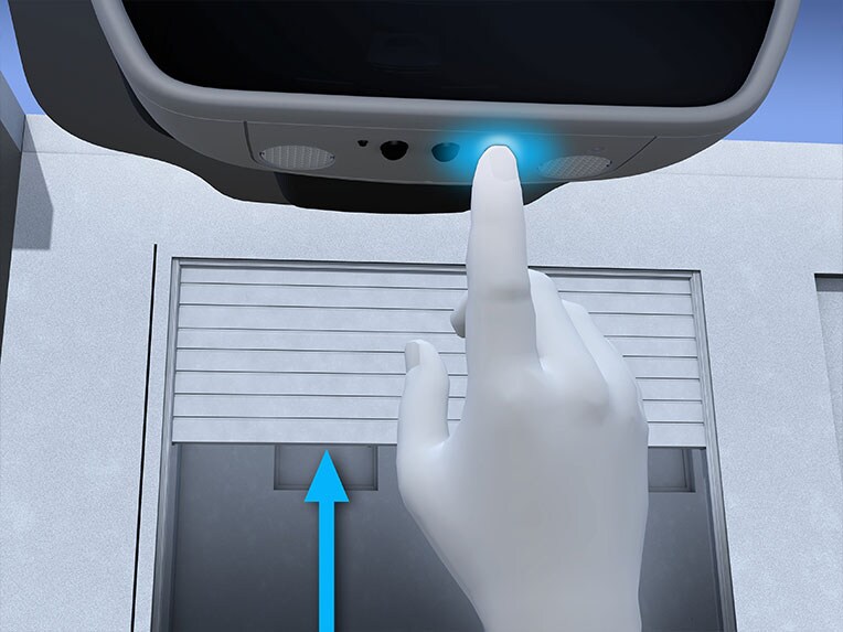Automatische garagedeuropener in de nieuwe G-Klasse.