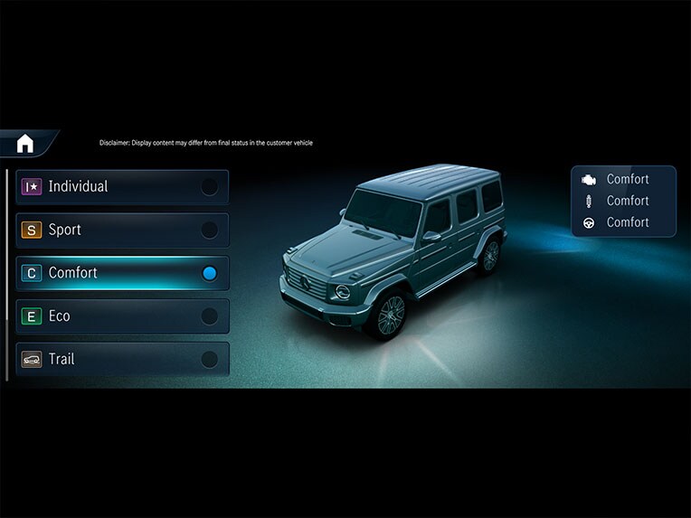 Offroad-rijprogramma van de G-Klasse van Mercedes-Benz.
