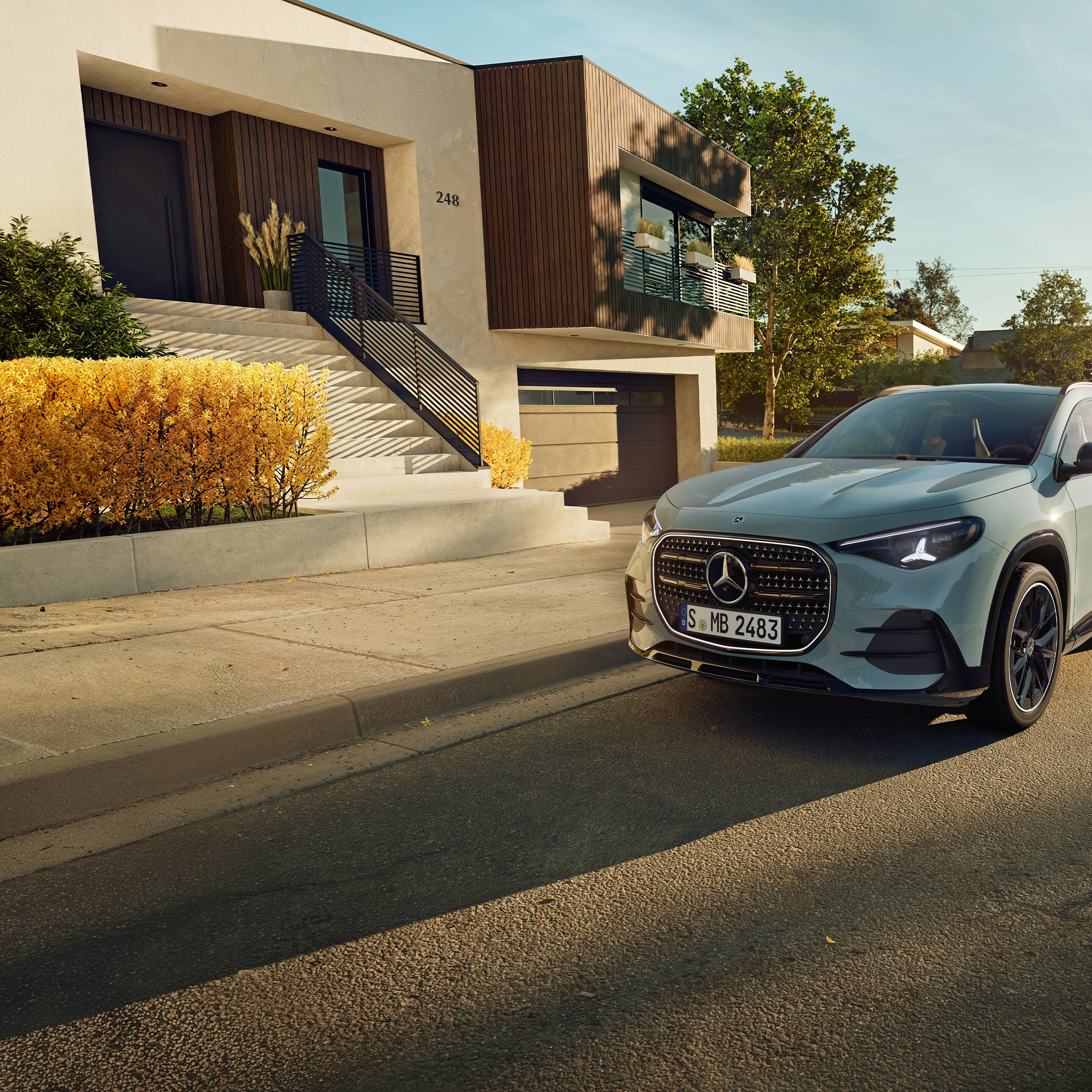 Het exterieur van de nieuwe GLA van Mercedes-Benz.