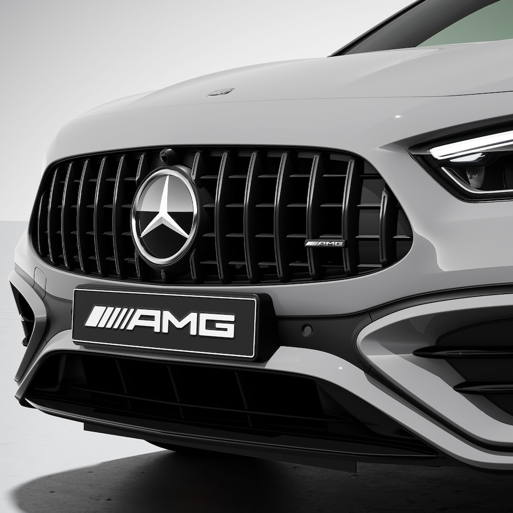 De Mercedes-AMG GLA met AMG designpakket plus.