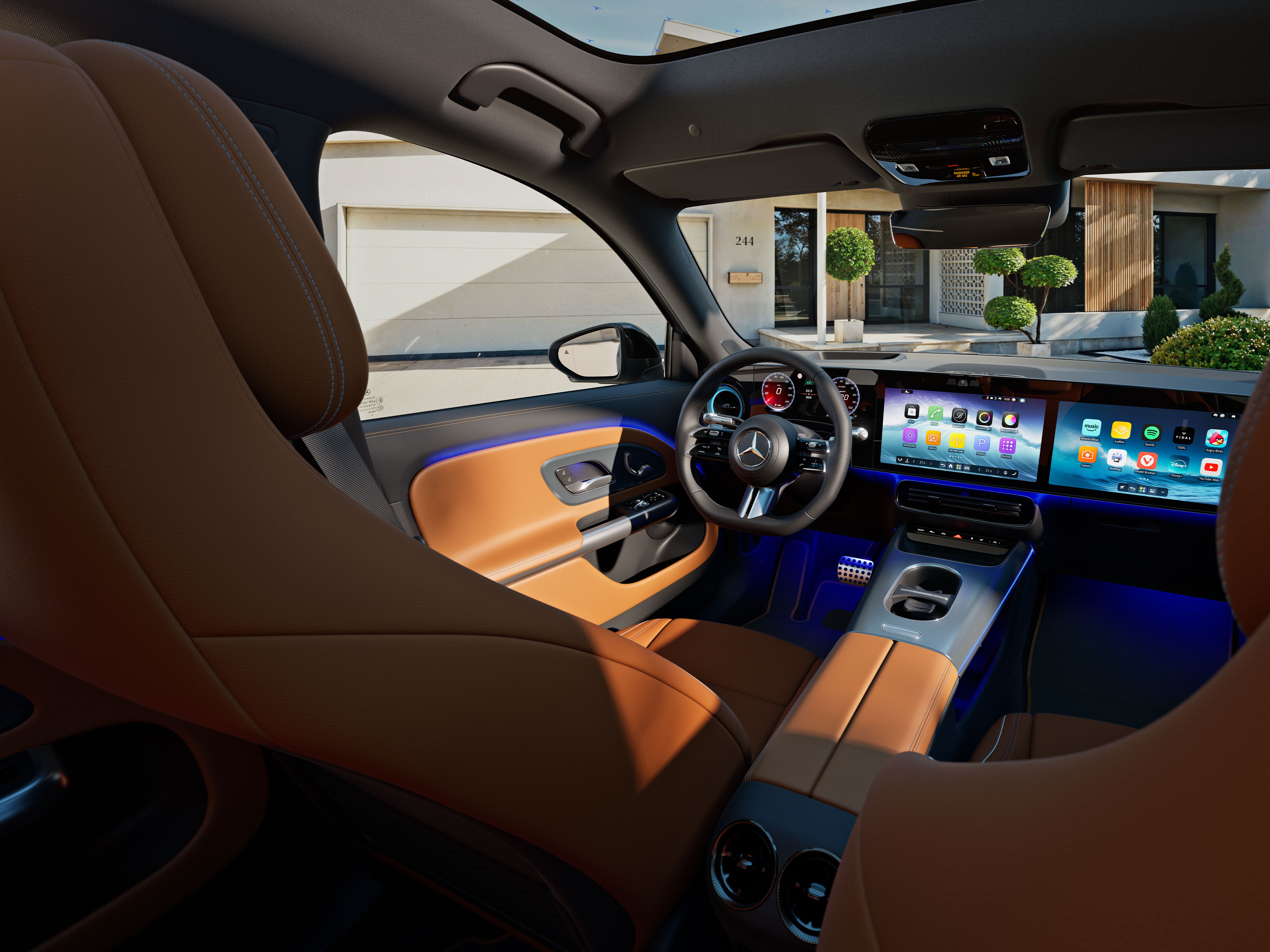 Interieur | De nieuwe elektrisch GLB | Mercedes-Benz Het interieur van de nieuwe GLB van Mercedes-Benz.