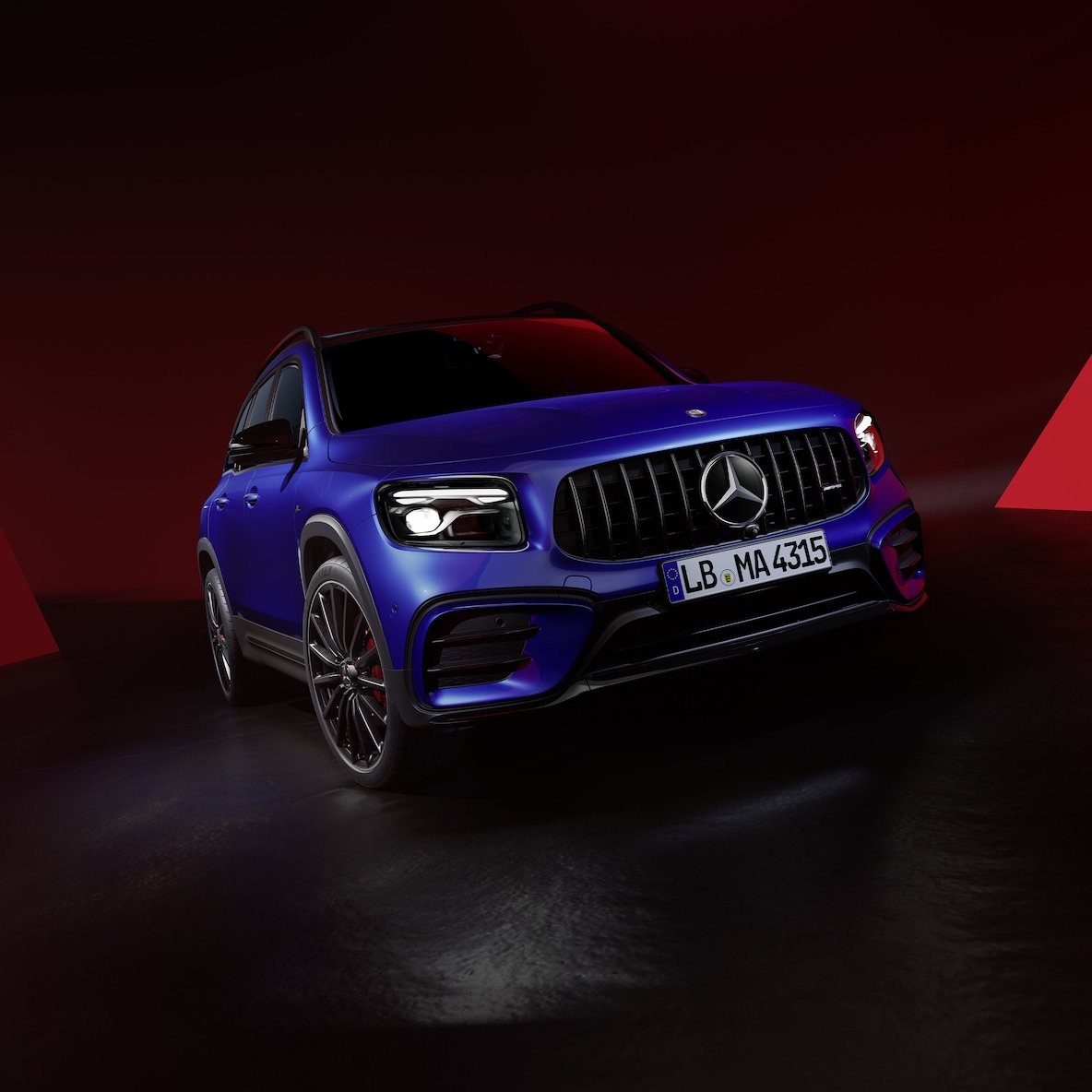 Vooraanzicht van een Mercedes-AMG GLB 35 4MATIC.