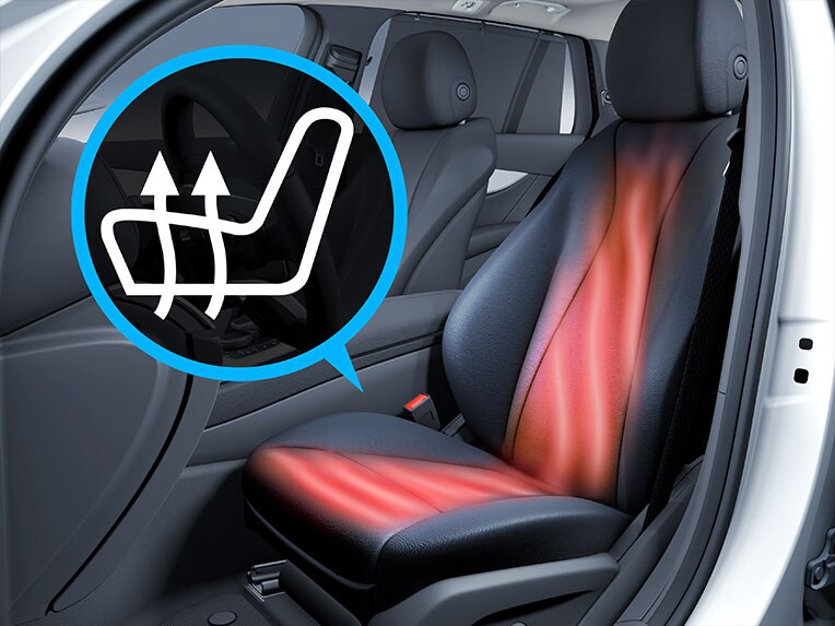 Stoelverwarming voor bestuurder en voorpassagier in de GLB van Mercedes-Benz.