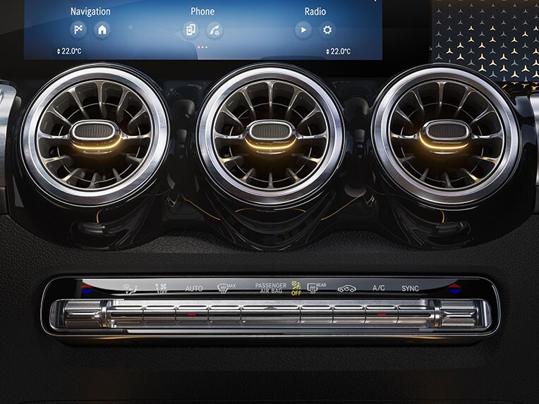 Automatische airconditioning THERMOTRONIC in de GLB van Mercedes-Benz.