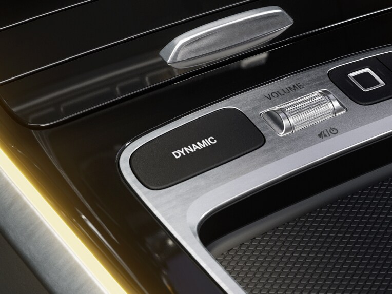 Display in de Mercedes-Benz GLB met DYNAMIC SELECT.