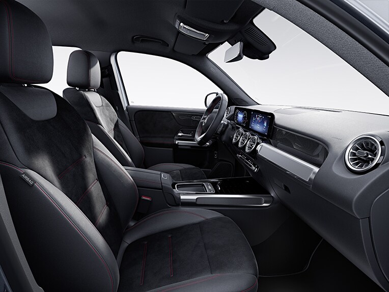 Interieur van de GLB van Mercedes-Benz met AMG Line.