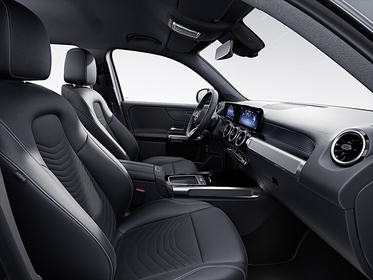 Interieur van de GLB van Mercedes-Benz met uitrustingslijn Progressive.