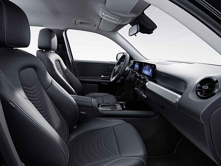 Interieur van de GLB van Mercedes-Benz in de standaarduitvoering.