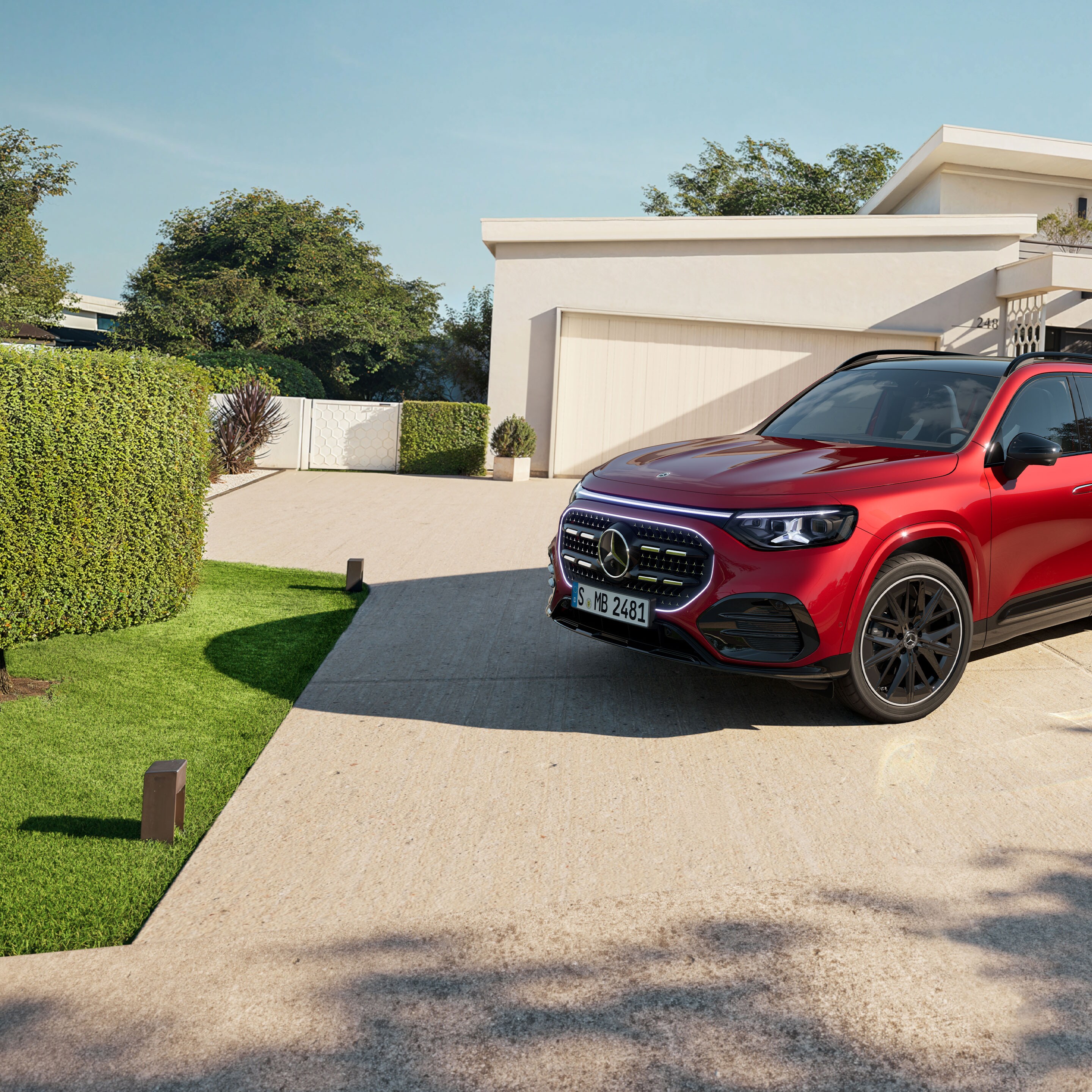 Het exterieur van de nieuwe GLB van Mercedes-Benz.