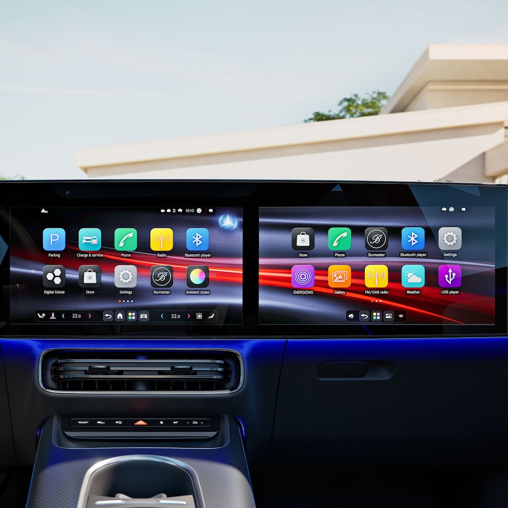 Het Mercedes-Benz Operating System in de Mercedes-Benz GLB.