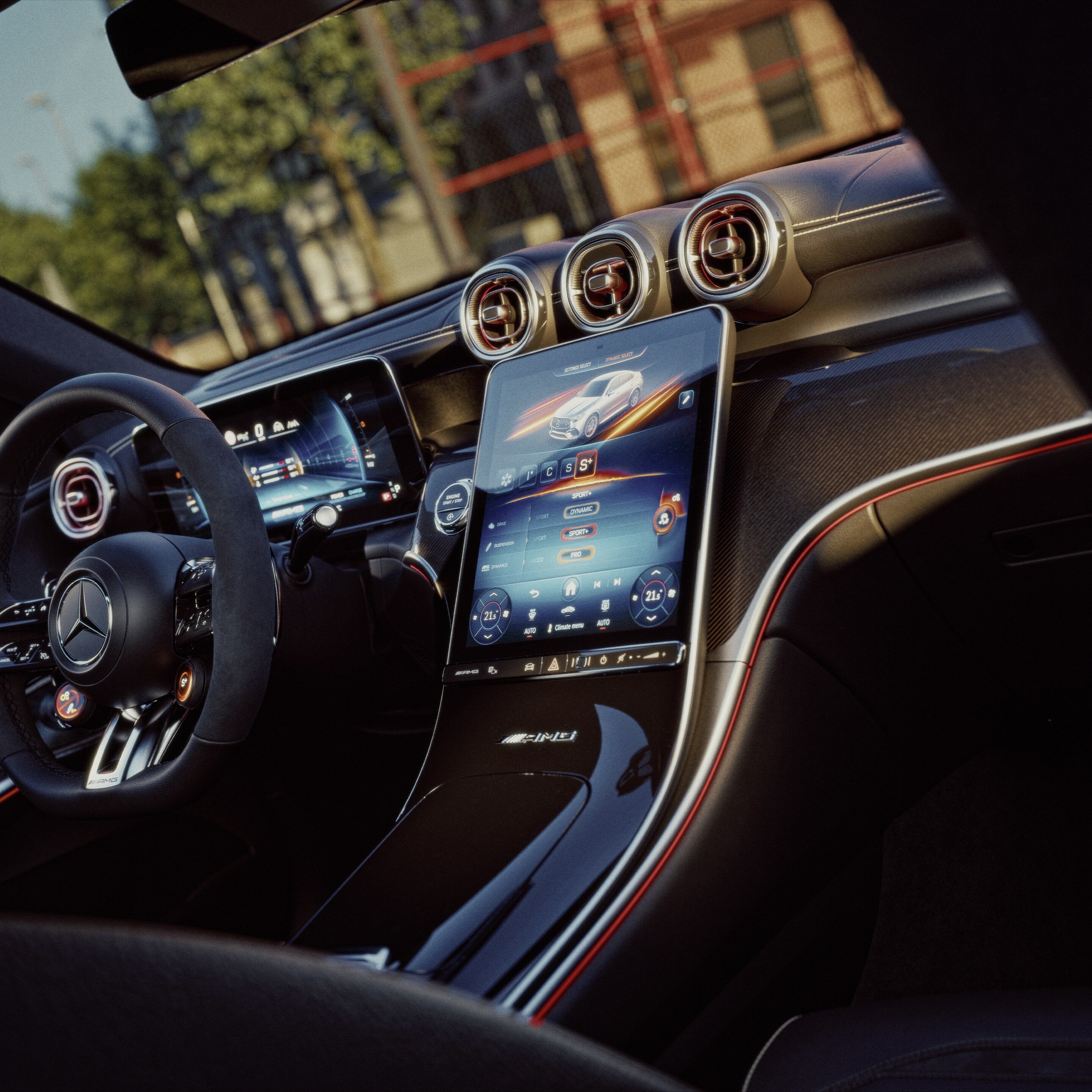 Het interieur van de nieuwe Mercedes-AMG GLC Coupé.