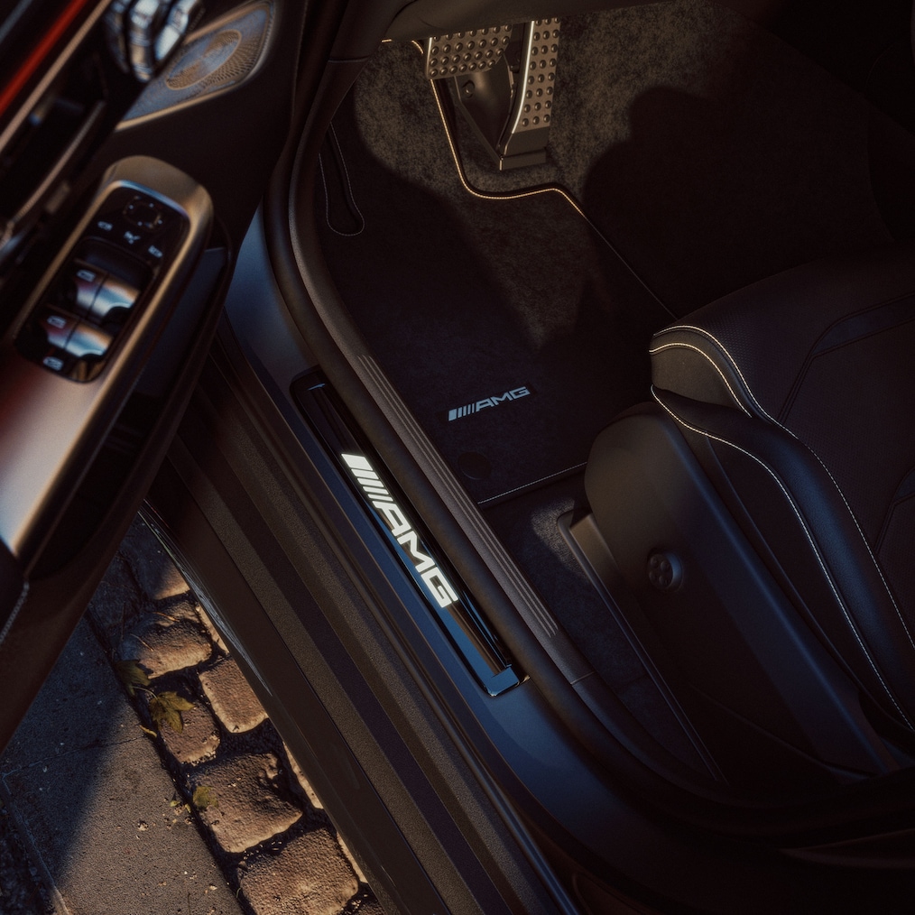 Het Golden Accents-pakket in de nieuwe Mercedes-AMG GLC-Klasse Coupé.