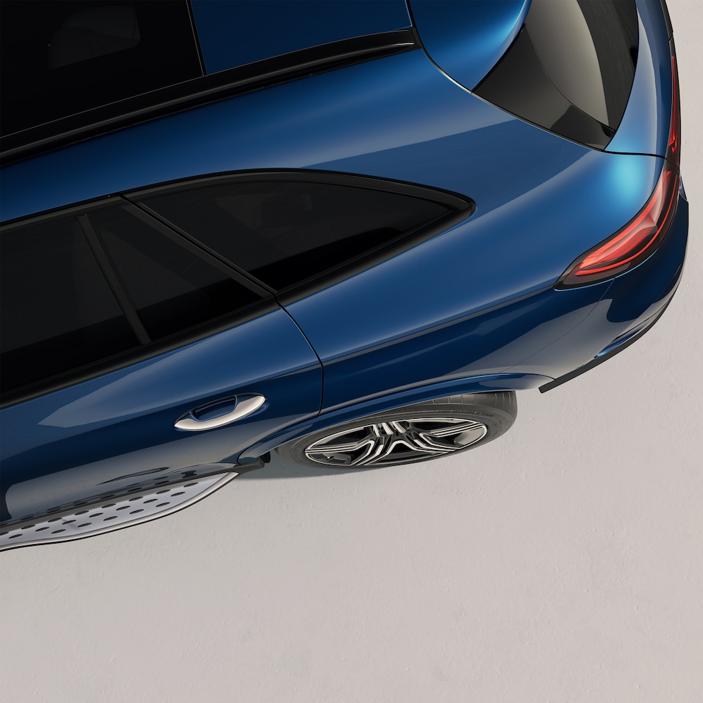 Het chassis van de Mercedes-Benz GLC.