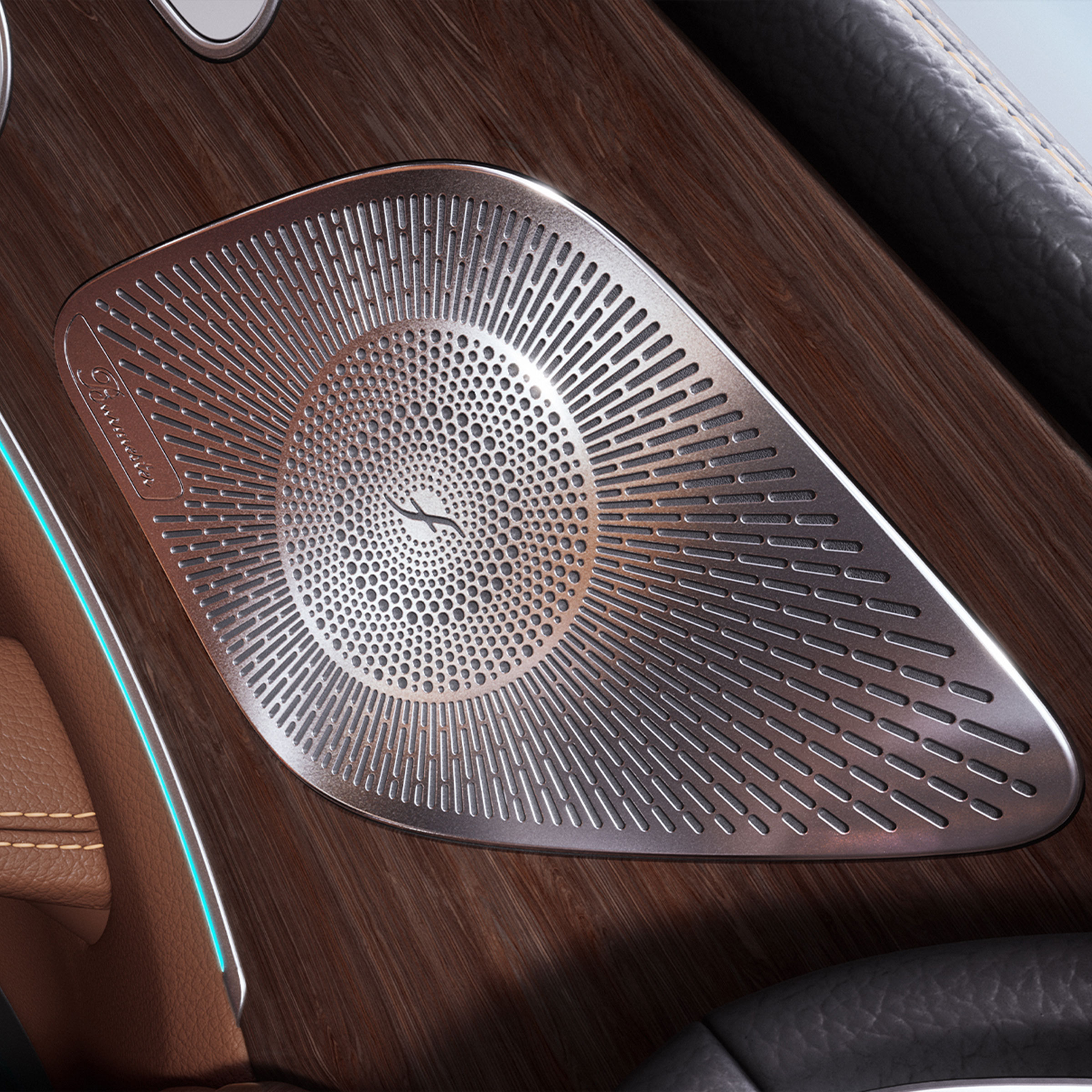 De luidsprekers van het Burmester® surround sound system in de Mercedes-Benz GLE Coupé.