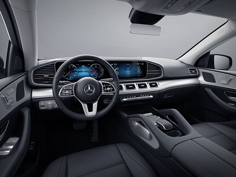 Het interieur van de Mercedes-Benz GLE Coupé in de standaarduitvoering.