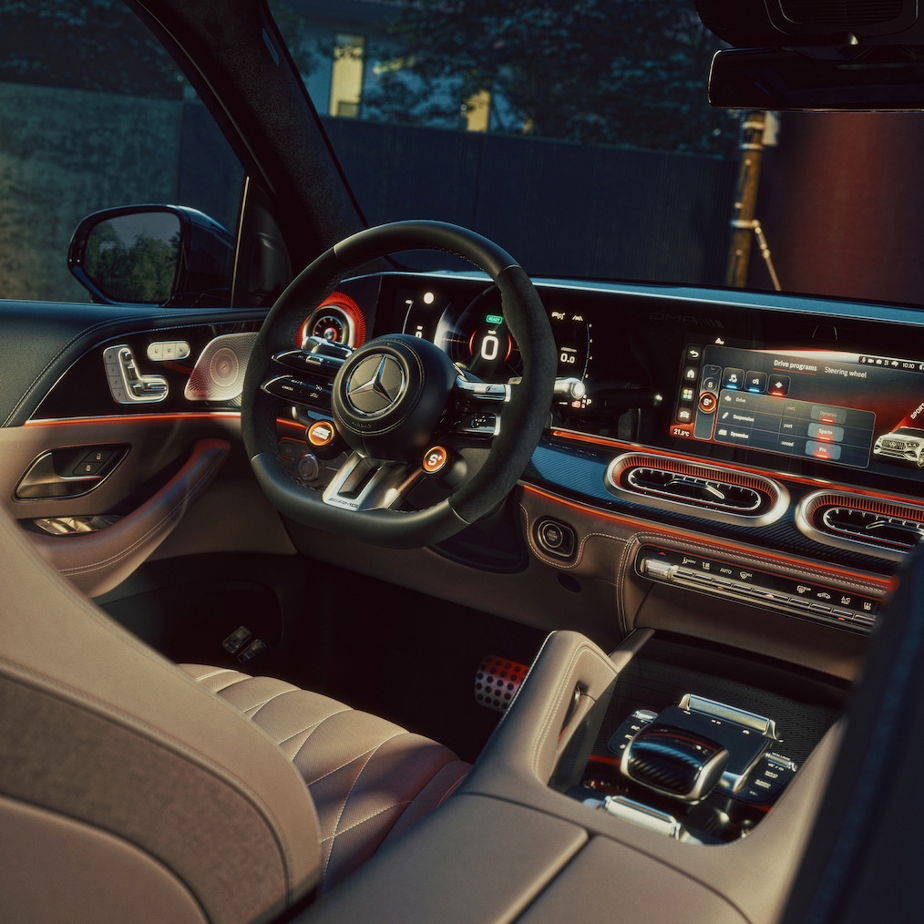 De AMG-stoelen in de GLE 53 4MATIC+ van Mercedes-AMG.