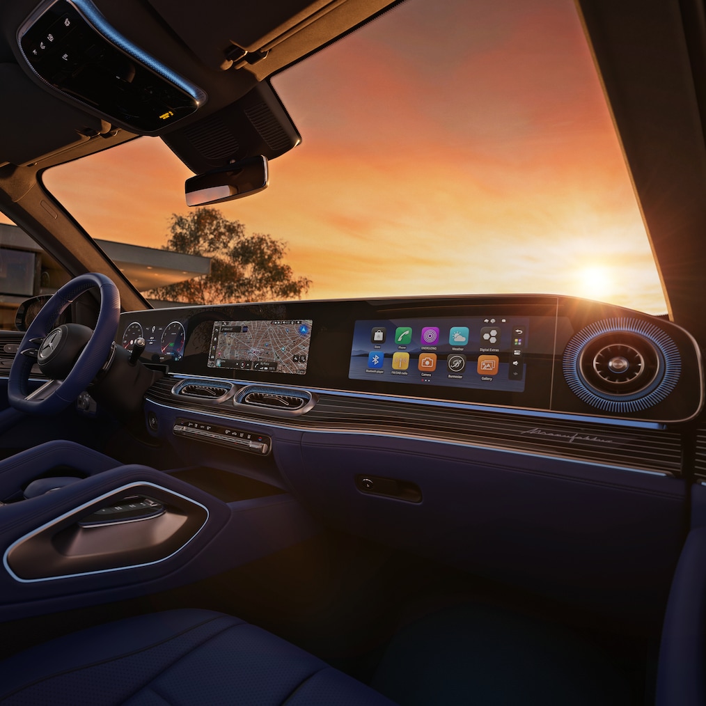 Het nieuwe dashboard van de nieuwe GLE van Mercedes-Benz.