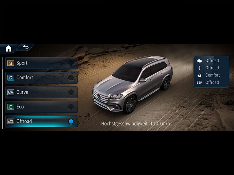 DYNAMIC SELECT in de nieuwe GLS van Mercedes-Benz.