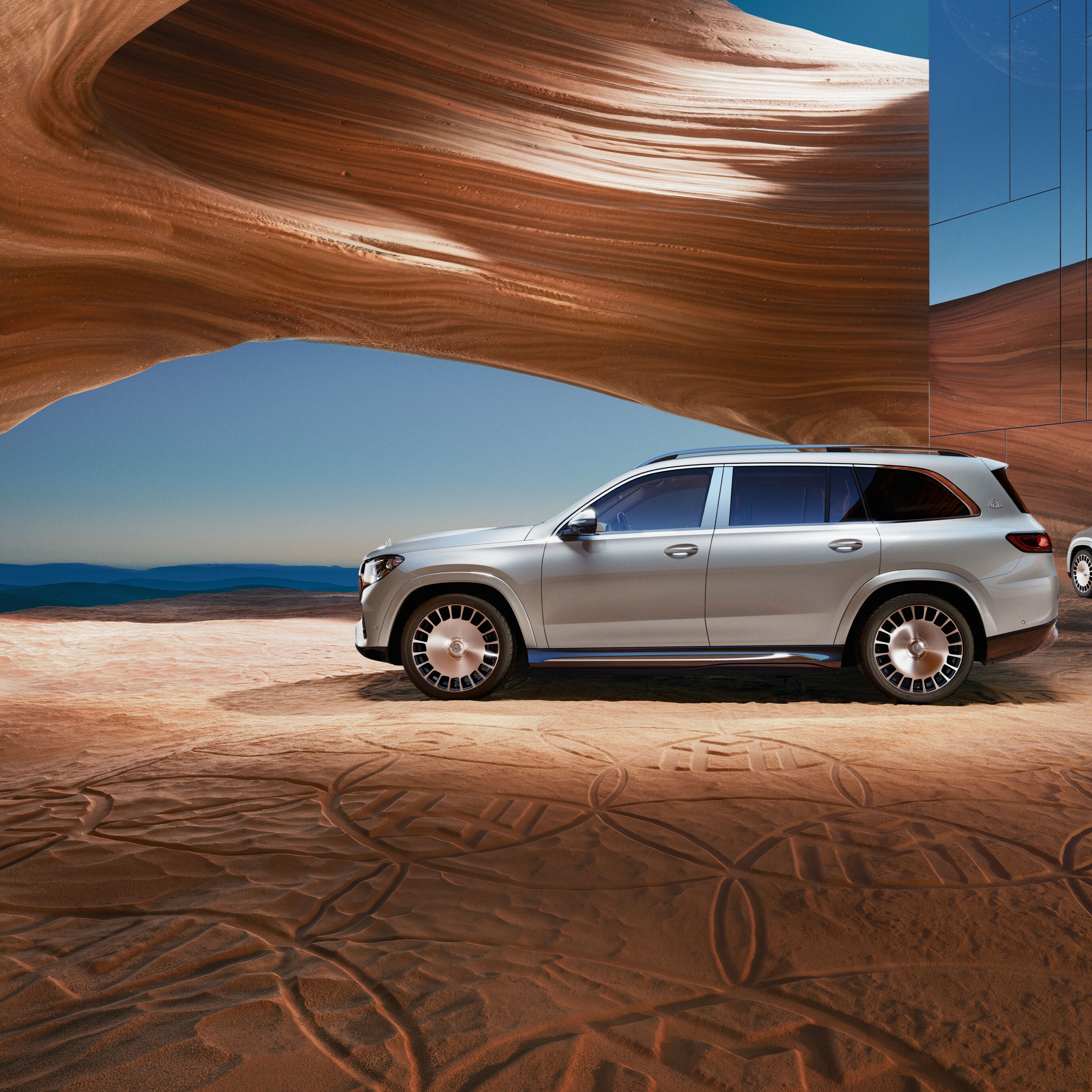Het exterieur van de GLS van Mercedes-Maybach.