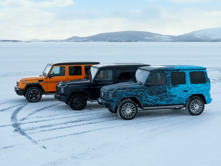 G-Testing van de Mercedes-Benz G-Klasse.
