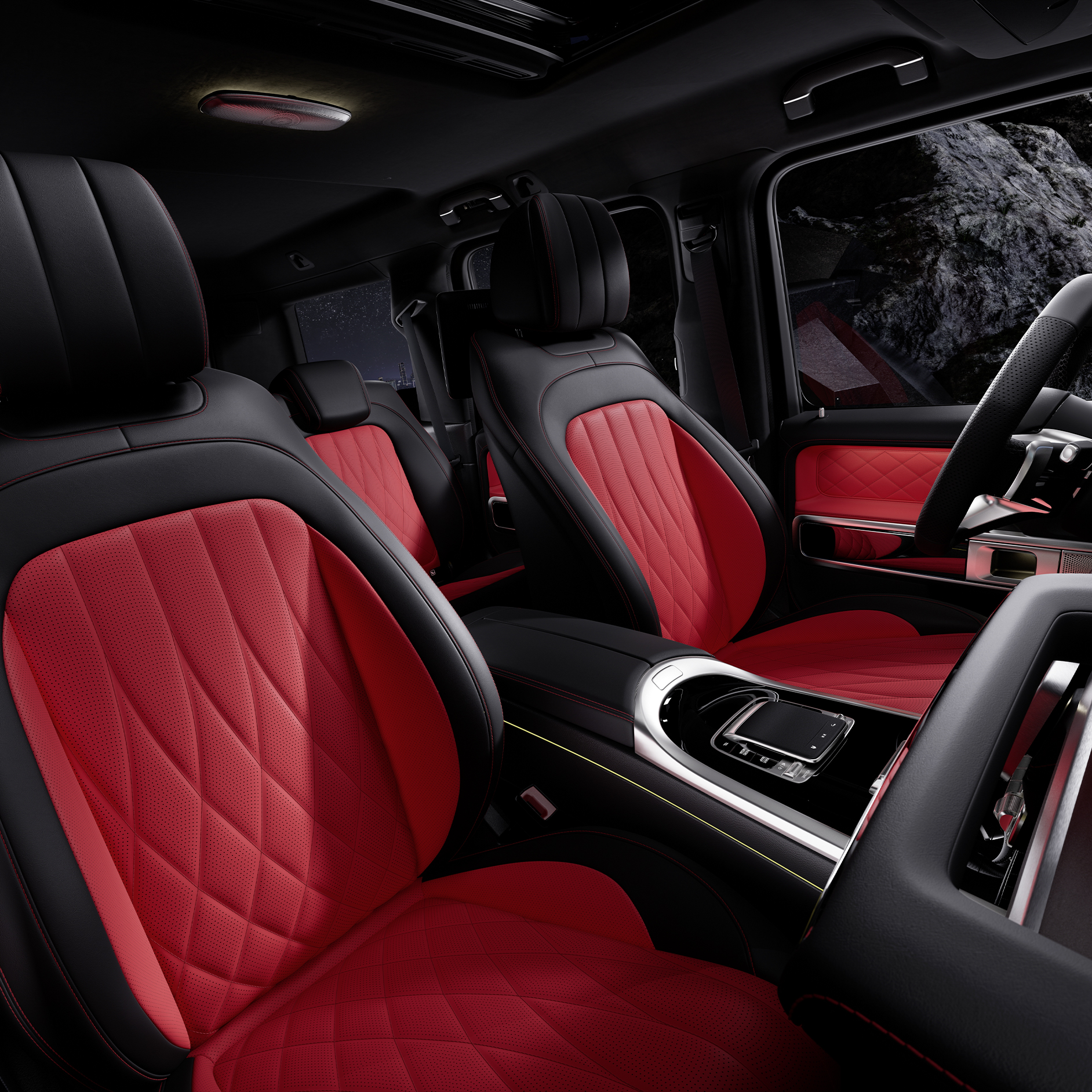 Interieur | G-Klasse | Mercedes-Benz Interieur van de Mercedes-Benz G-Klasse.