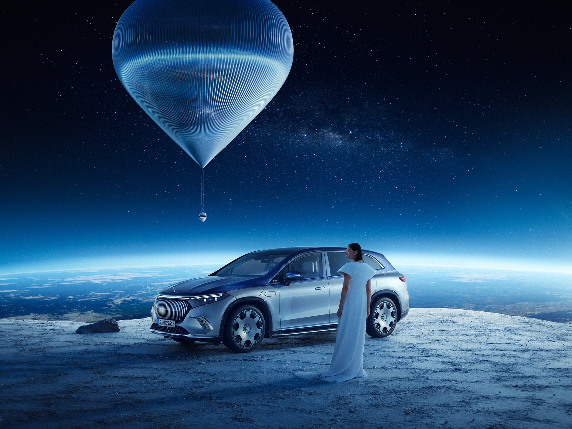 Samenwerking van Mercedes-Maybach X Space Perspective.