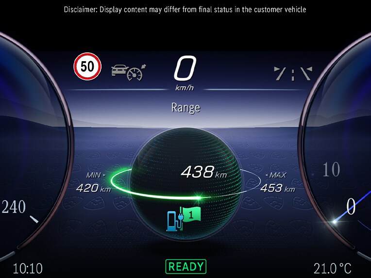 Range Assistant van de Mercedes-Maybach EQS SUV.