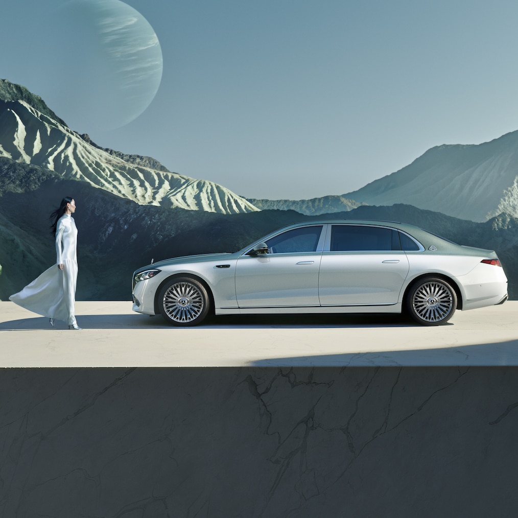 De tweekleurige lakafwerking van Mercedes-Maybach.