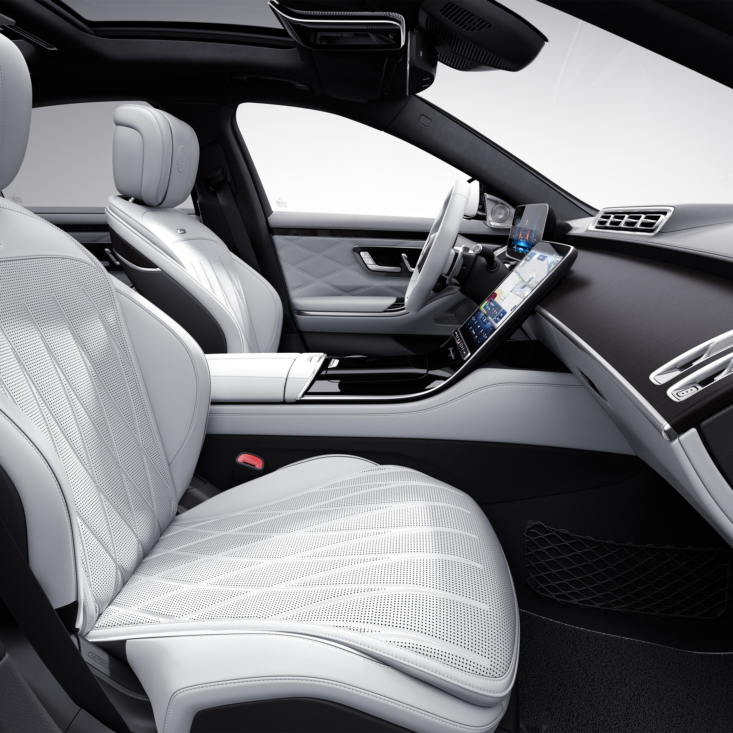 Zijaanzicht van de Mercedes-AMG S 63 E PERFORMANCE (voor exclusieve MANUFAKTUR-lakken).