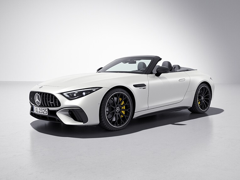 Exterieur van de Mercedes-AMG SL Roadster met AMG-nightpakket II.